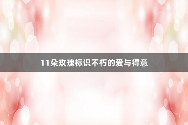 11朵玫瑰标识不朽的爱与得意